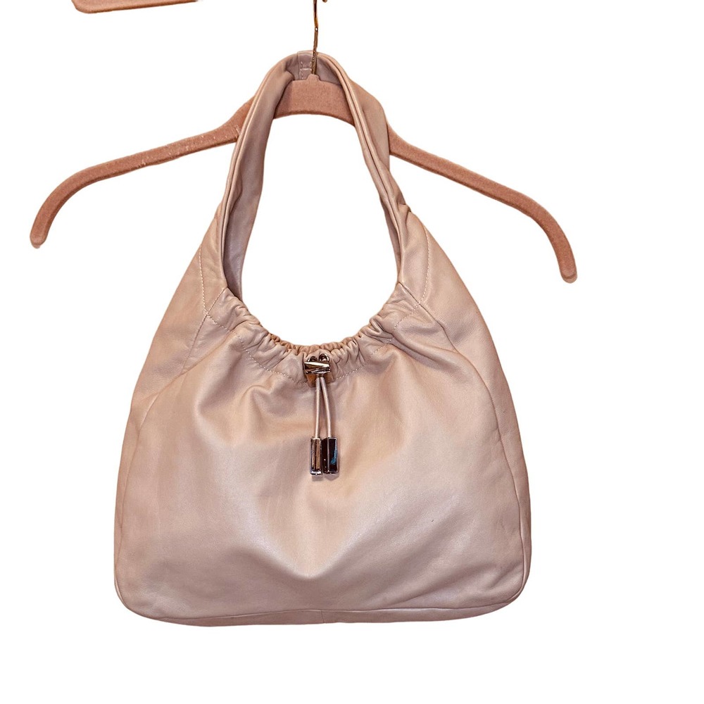 Salvatore Ferragamo - Vintage 1990's Nude Leather Drawstring Purse